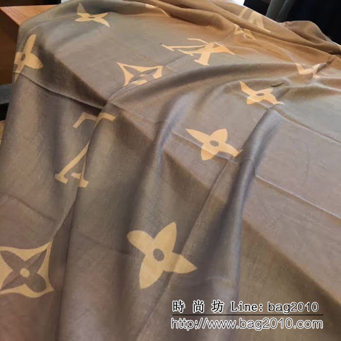 路易威登LV爆款海外專櫃同步 漸變色lv純羊絨圍巾 LLWJ6135